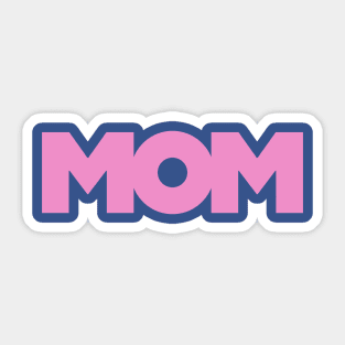 Bold Pink MOM Sticker